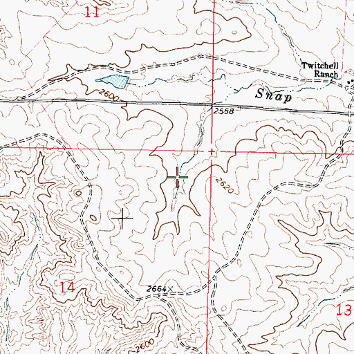 Topographic Map of 21N41E12C___01 Well, MT