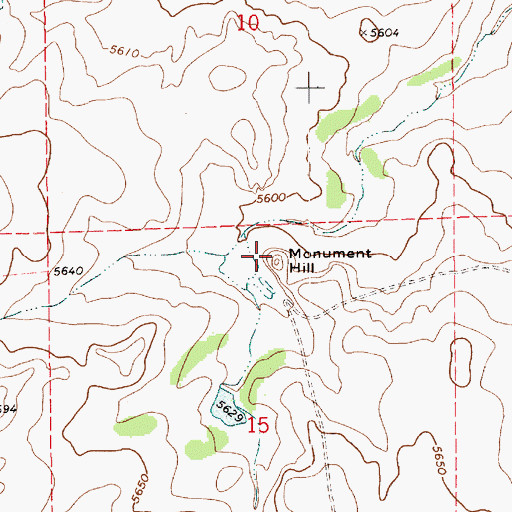 Topographic Map of Monument Hill, AZ