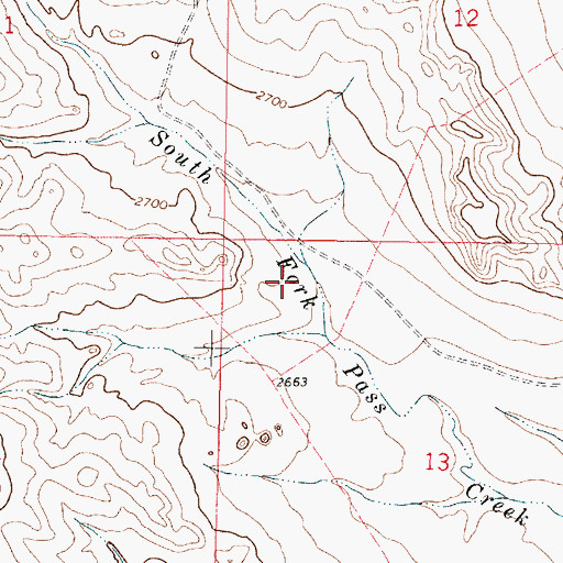 Topographic Map of 21N39E12C___01 Well, MT