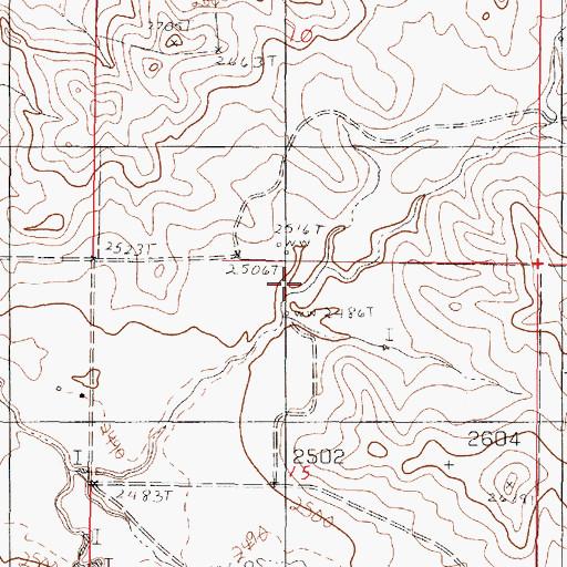 Topographic Map of 21N45E15BAAA01 Well, MT