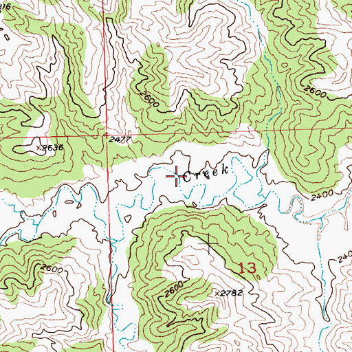 Topographic Map of 21N24E13BA__01 Well, MT