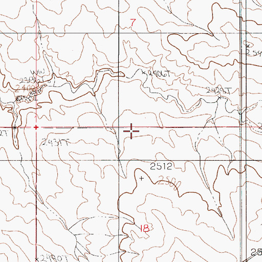 Topographic Map of 21N51E18BAAB01 Well, MT