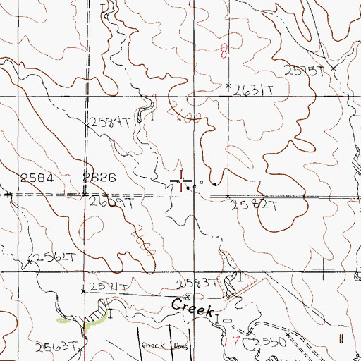 Topographic Map of 21N47E08CDCD01 Well, MT