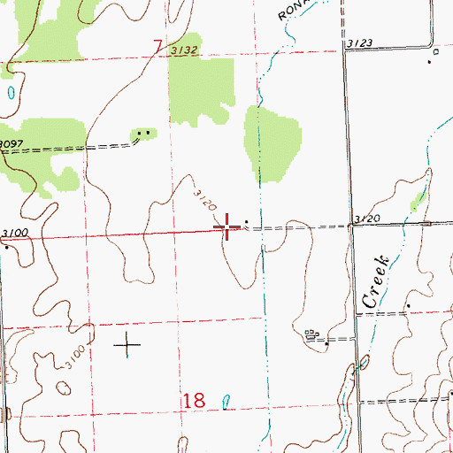 Topographic Map of 21N19W07DCDD01 Well, MT