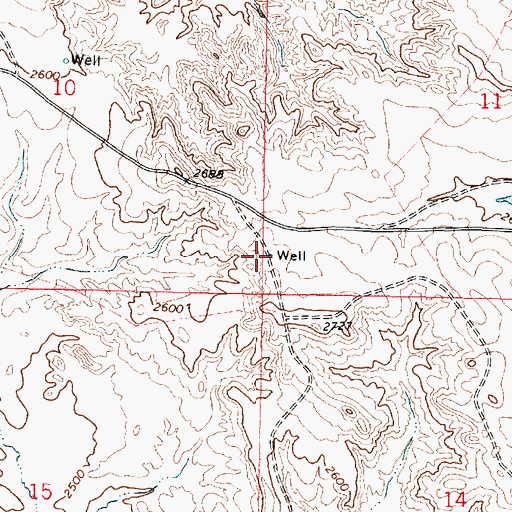 Topographic Map of 21N41E11CCCB01 Well, MT