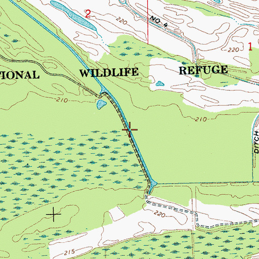 Topographic Map of Ditch Number 8, AR