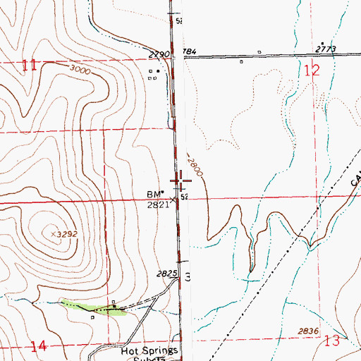 Topographic Map of 21N24W12CCC_01 Well, MT