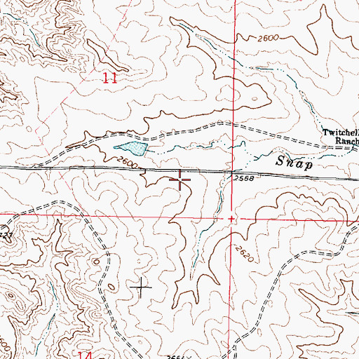 Topographic Map of 21N41E12C___02 Well, MT