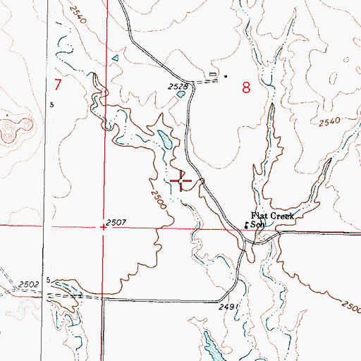 Topographic Map of 21N41E08D___01 Well, MT