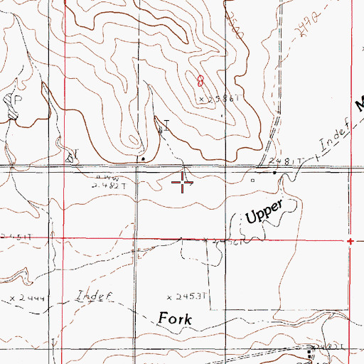 Topographic Map of 21N45E08DBCC01 Well, MT