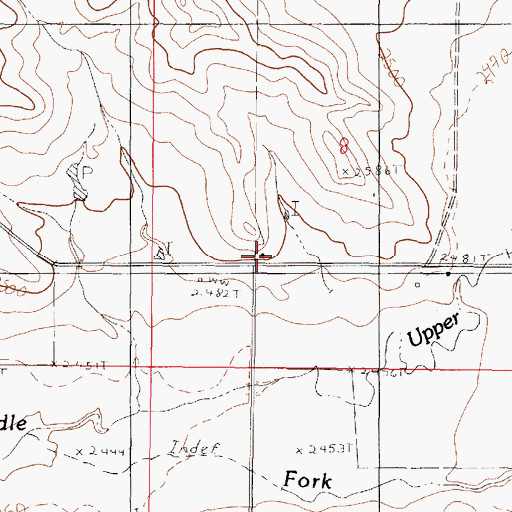 Topographic Map of 21N45E08CACC02 Well, MT