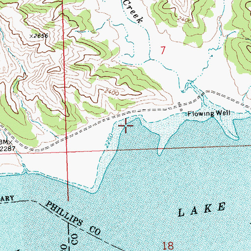 Topographic Map of 21N27E07CD__01 Well, MT