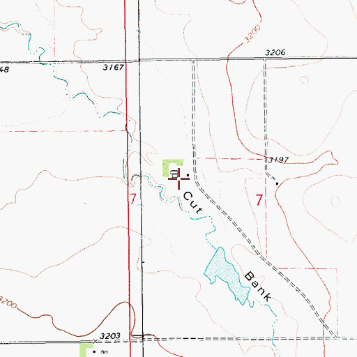 Topographic Map of 21N14E07BCDA01 Well, MT