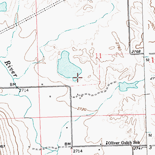 Topographic Map of 21N23W11CACC01 Well, MT