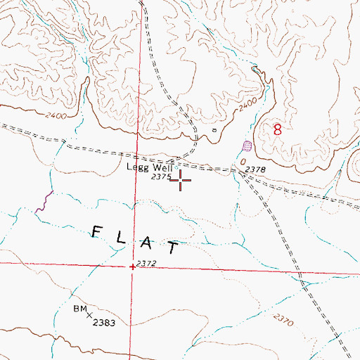 Topographic Map of 21N30E08CB__01 Well, MT