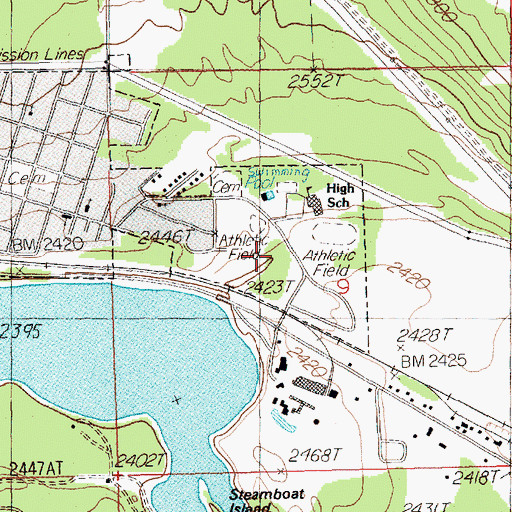 Topographic Map of 21N29W09BDDC01 Well, MT