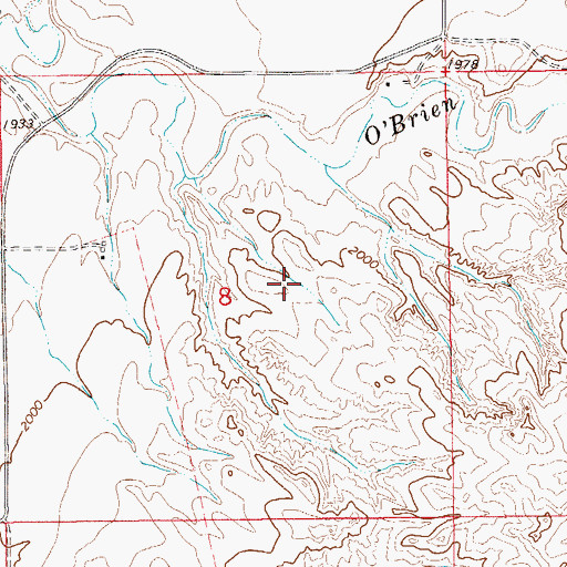Topographic Map of 21N59E08DB__01 Well, MT