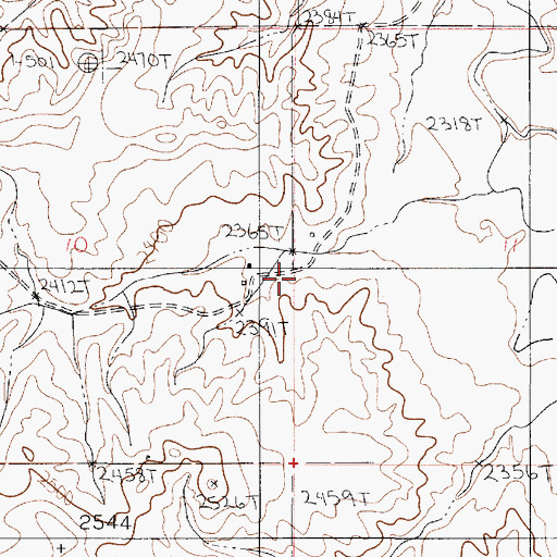Topographic Map of 21N50E10DAAC01 Well, MT
