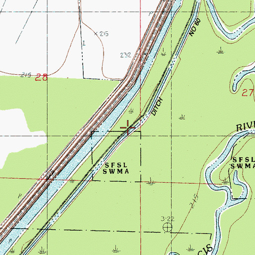 Topographic Map of Ditch Number 8, AR