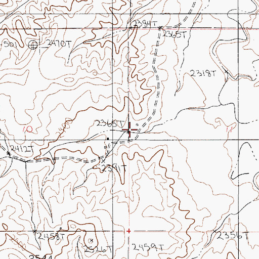 Topographic Map of 21N50E10DAAA01 Well, MT