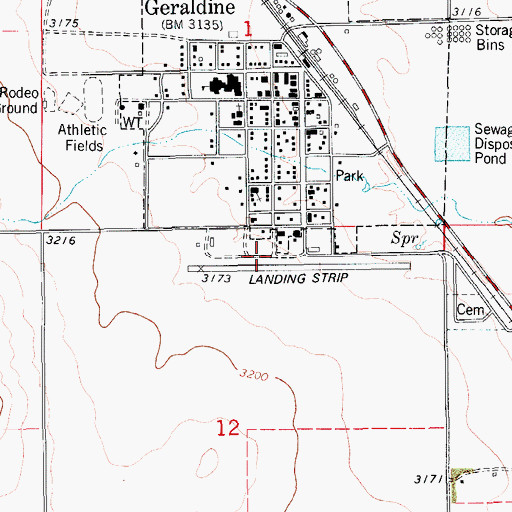 Topographic Map of 21N11E01DCCC01 Well, MT