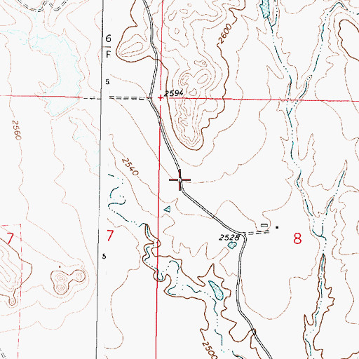 Topographic Map of 21N41E08B___01 Well, MT