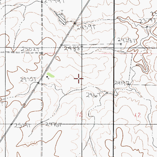 Topographic Map of 21N48E12BBDC01 Well, MT
