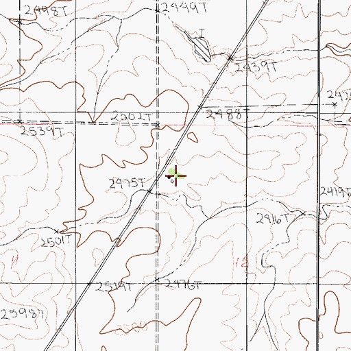 Topographic Map of 21N48E12BBCB01 Well, MT