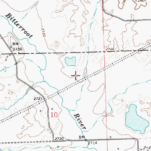 Topographic Map of 21N24W10AADD01 Well, MT
