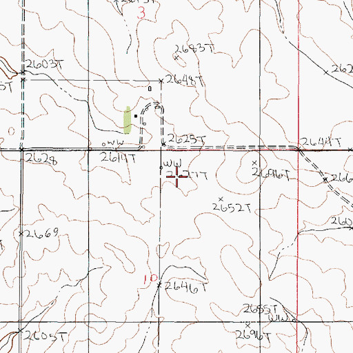 Topographic Map of 21N47E10ABBC01 Well, MT