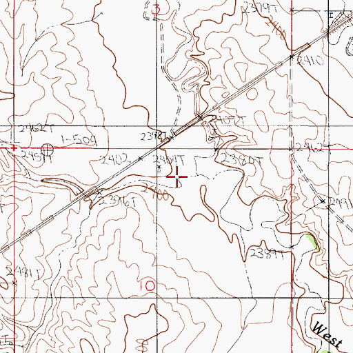 Topographic Map of 21N51E10ABBC01 Well, MT