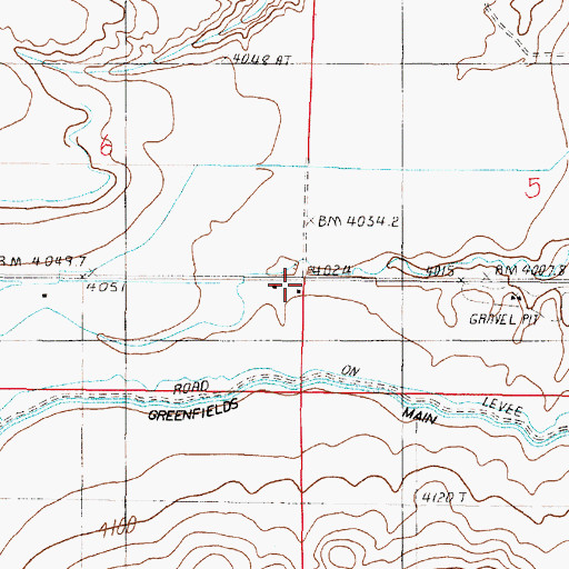 Topographic Map of 21N03W06DDAA01 Well, MT