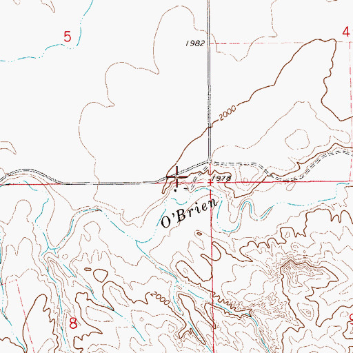 Topographic Map of 21N59E08AA__01 Well, MT