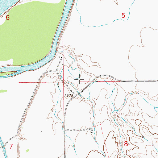 Topographic Map of 21N59E08BB__01 Well, MT
