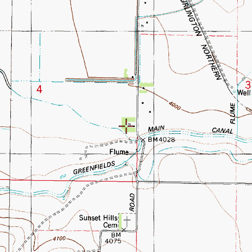 Topographic Map of 21N03W04DADD01 Well, MT