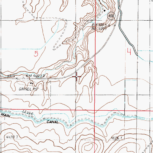 Topographic Map of 21N03W05DADC01 Well, MT