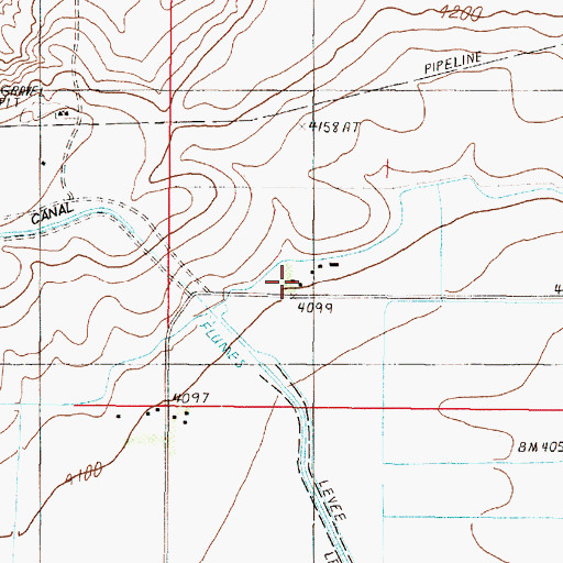 Topographic Map of 21N04W01CACC02 Well, MT
