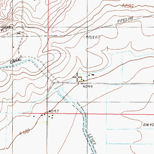 Topographic Map of 21N04W01CACC01 Well, MT