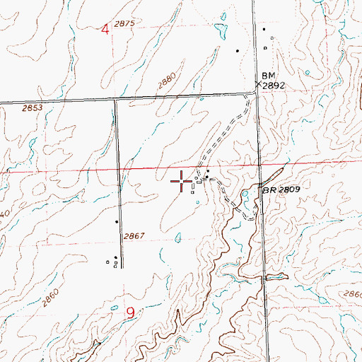 Topographic Map of 21N21W09AAB_01 Well, MT