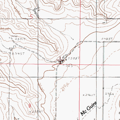 Topographic Map of 21N45E05DDCA01 Well, MT