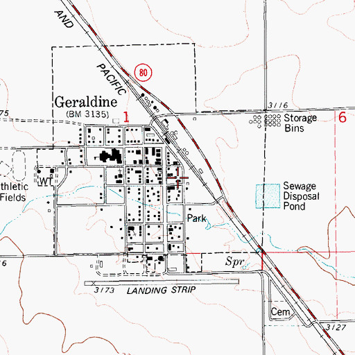 Topographic Map of 21N11E01DBDD01 Well, MT