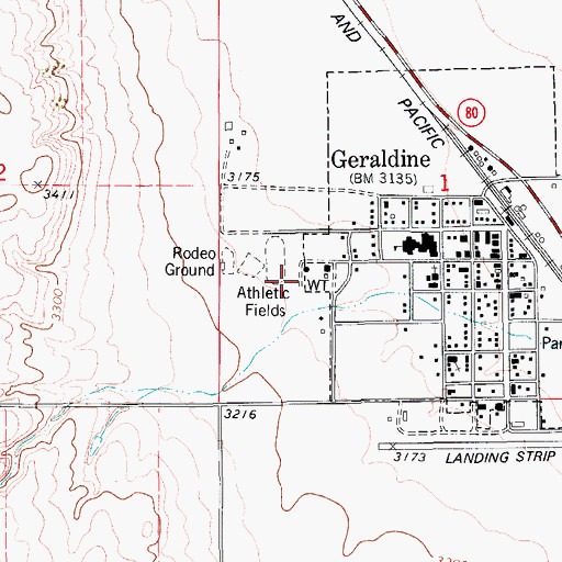Topographic Map of 21N11E01CBDC01 Well, MT