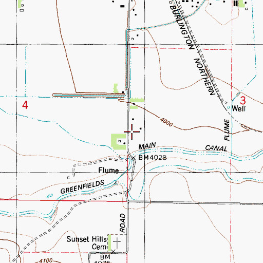Topographic Map of 21N03W03CBCB01 Well, MT