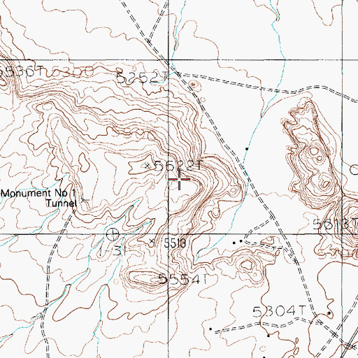Topographic Map of Monument Number One Annex, AZ