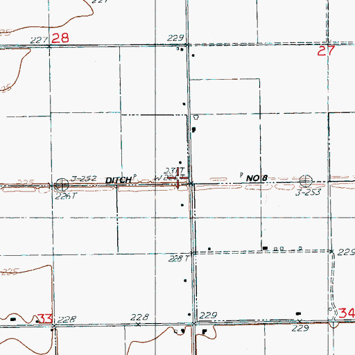 Topographic Map of Ditch Number 8, AR