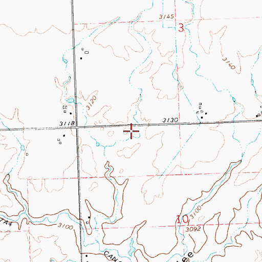 Topographic Map of 21N20W22BABA01 Well, MT