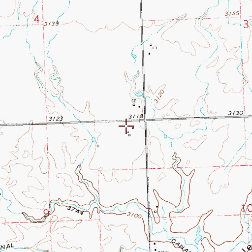 Topographic Map of 21N20W09AAAB01 Well, MT