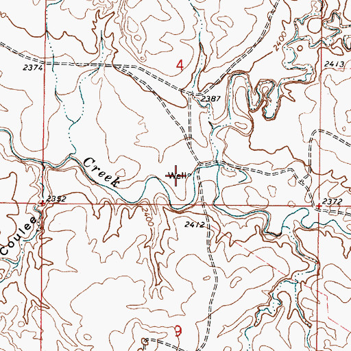 Topographic Map of 21N44E04DCCB01 Well, MT