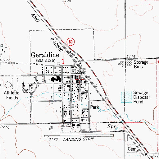 Topographic Map of 21N11E01DBDB01 Well, MT