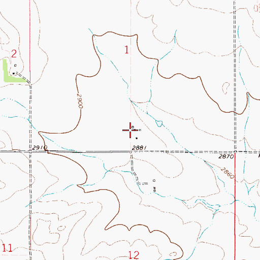 Topographic Map of 21N53E01DCCB01 Well, MT